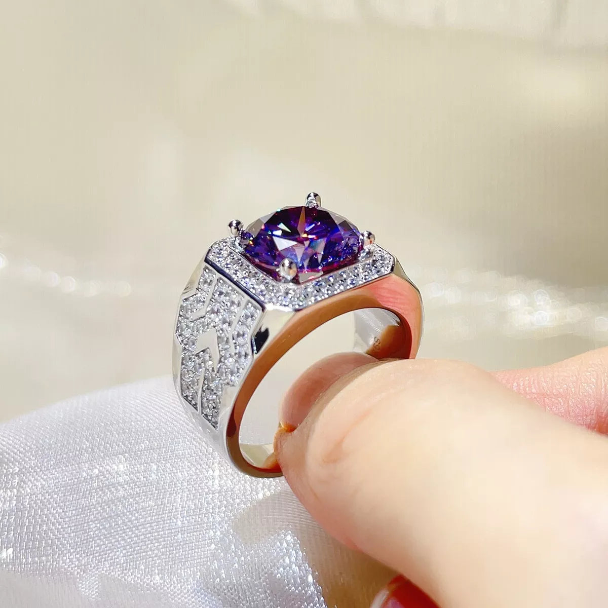 5 Carat 925 Sterling Silver Moissanite Ring