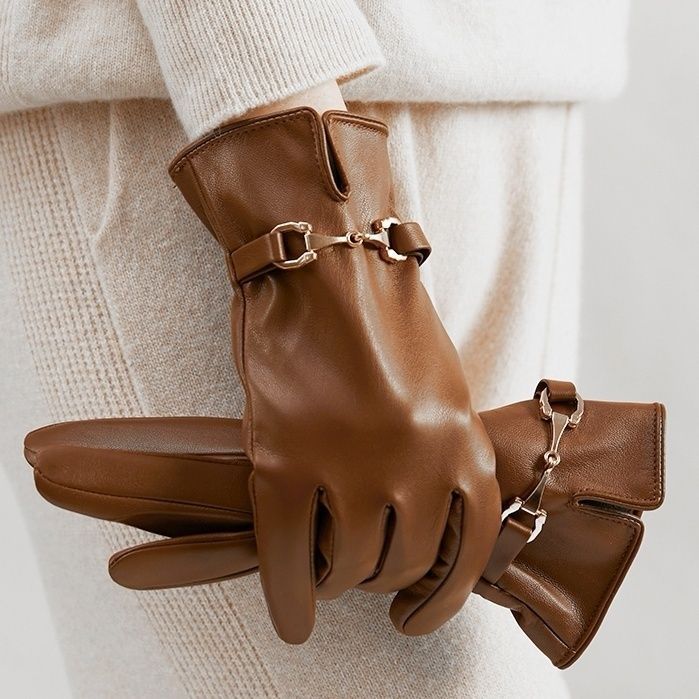Women Suede Fleece Winter Gloves - Thermal Liner For Cozy Hands