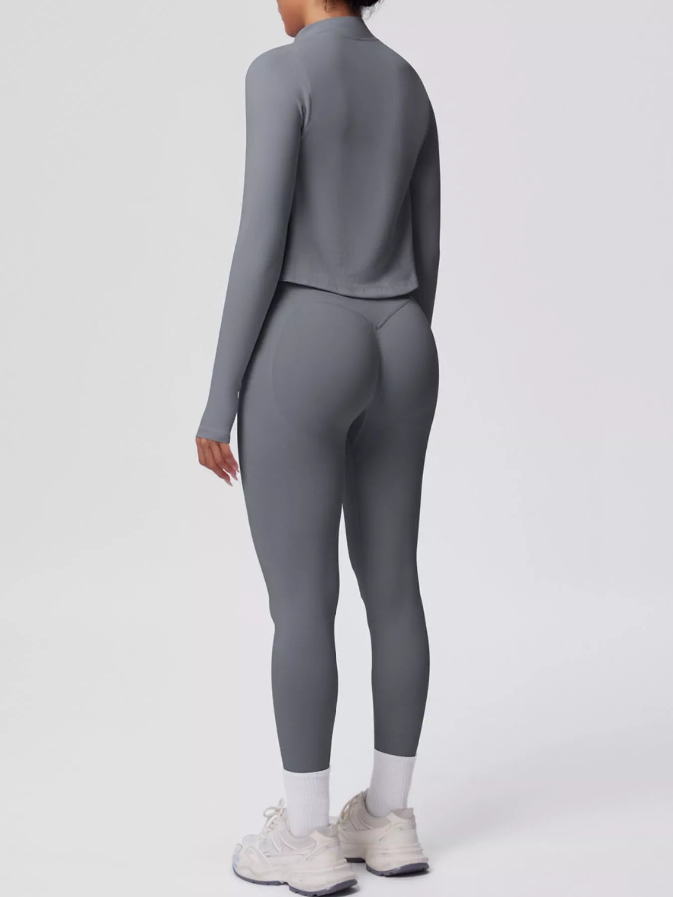 Tank & Zip-Up Jacket and Leggings Three-Piece Active Set