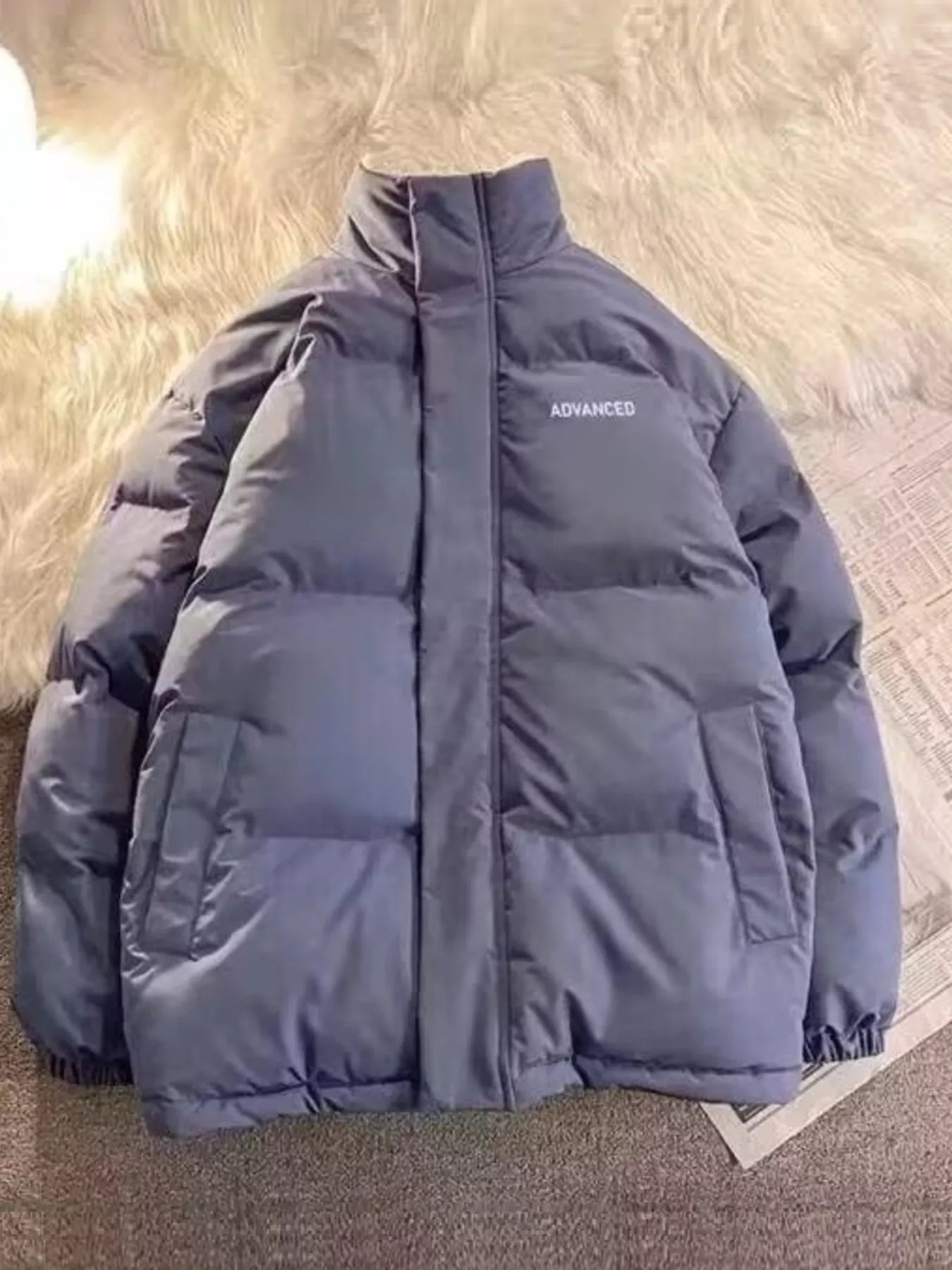 Men's Plus Size Zip Up Padded Winter Coat