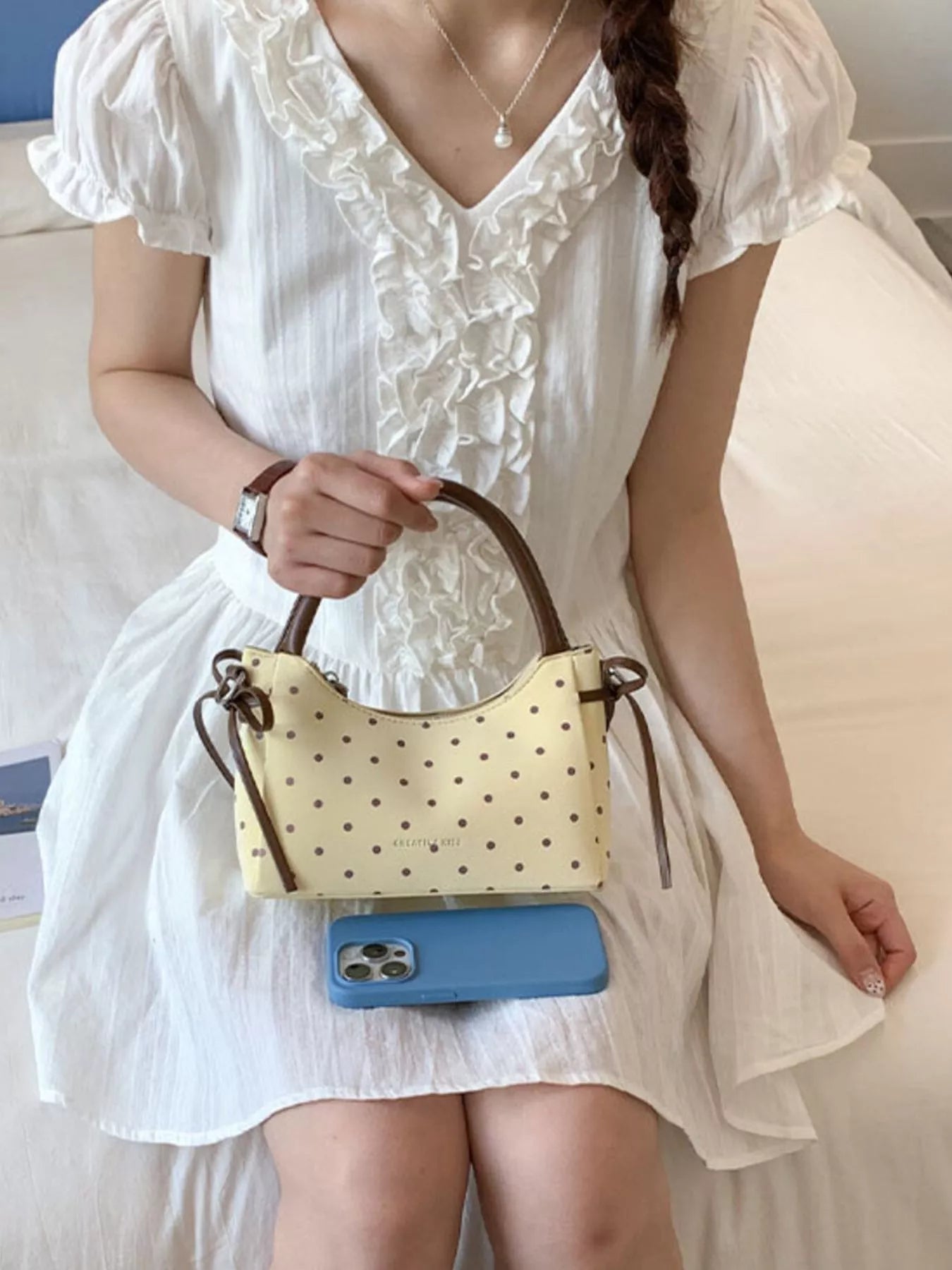 Polka Dot Mini Crossbody Bag