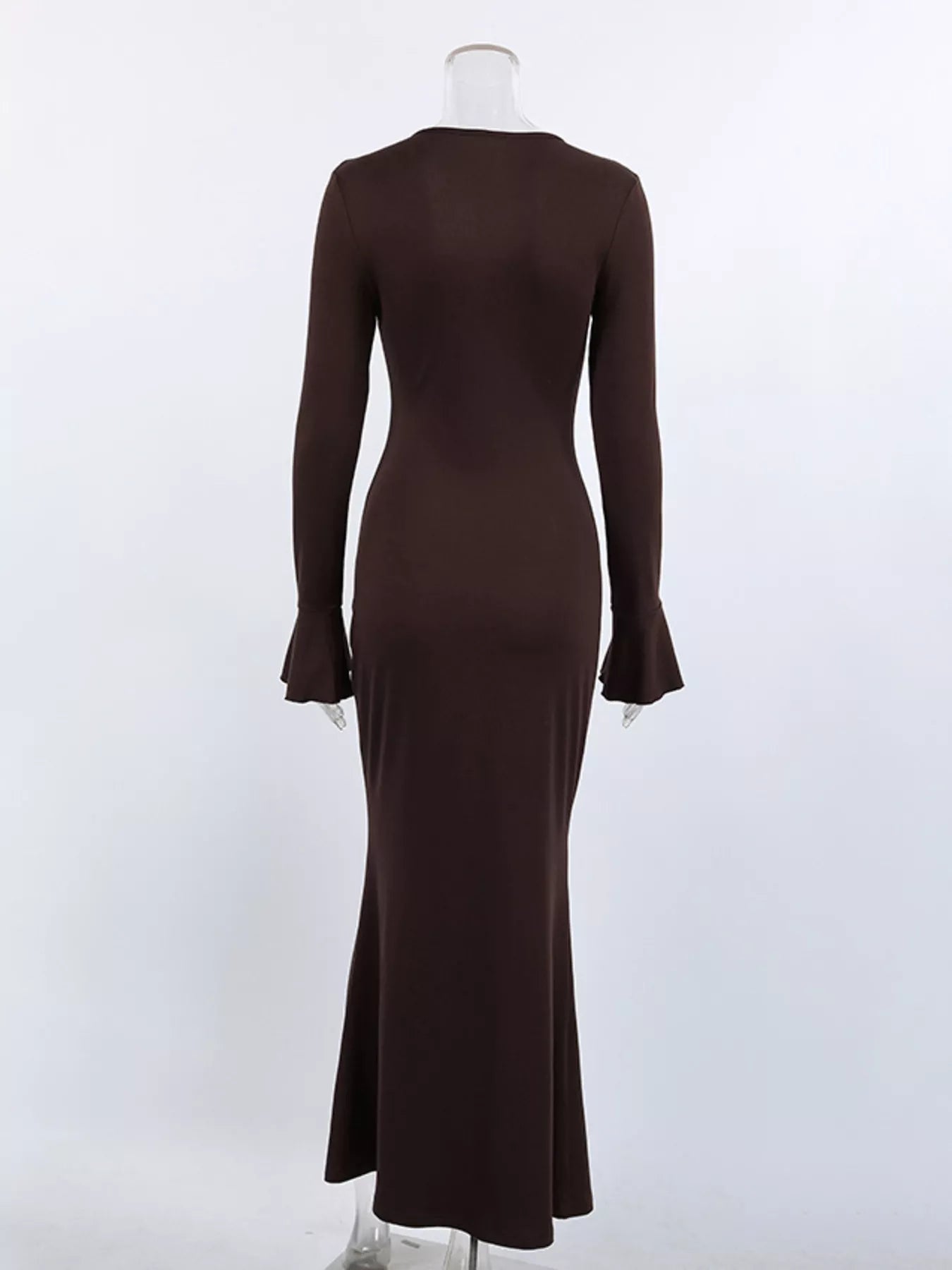 Button-Down Bodycon Maxi Dress