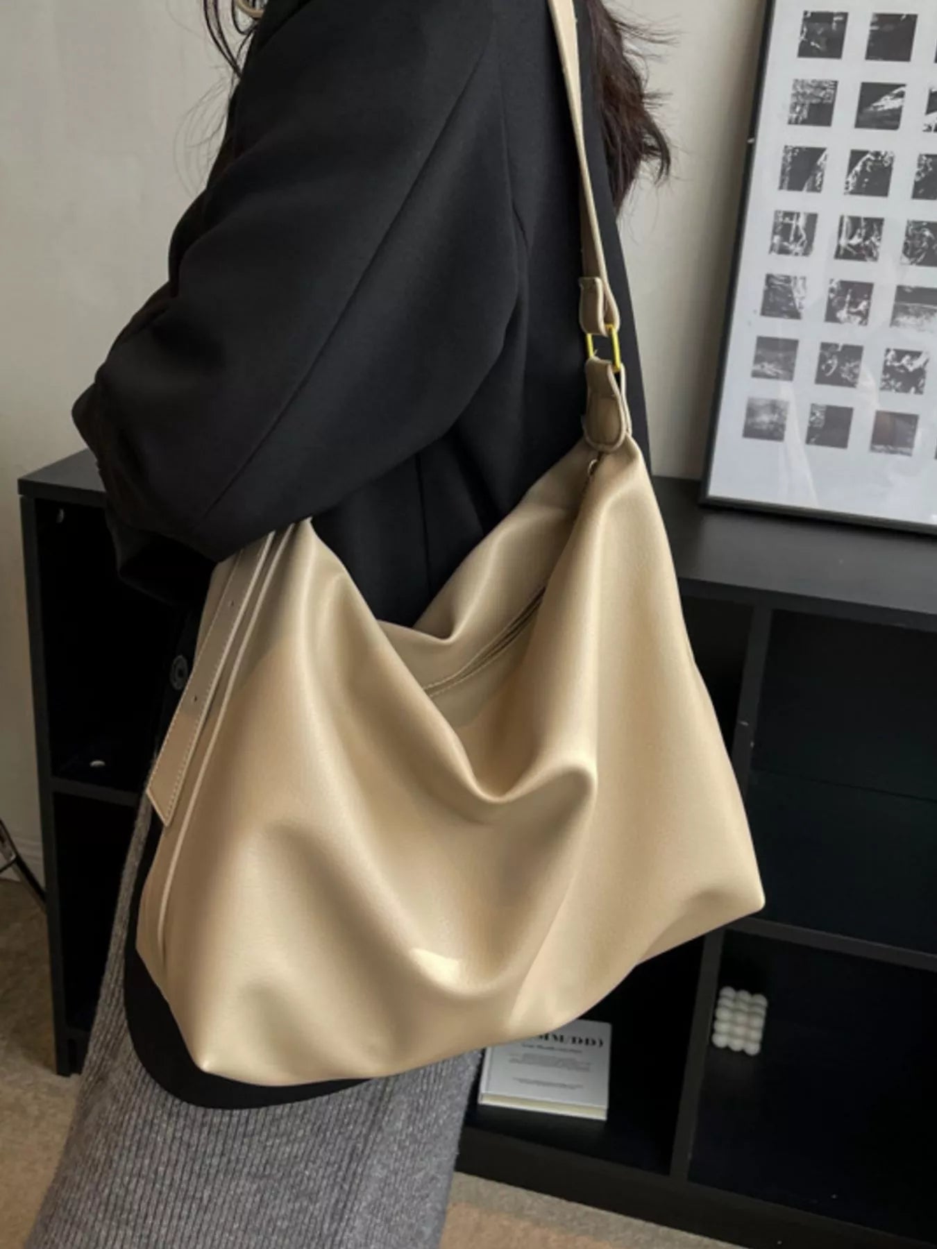 PU Leather Adjustable Strap Bag