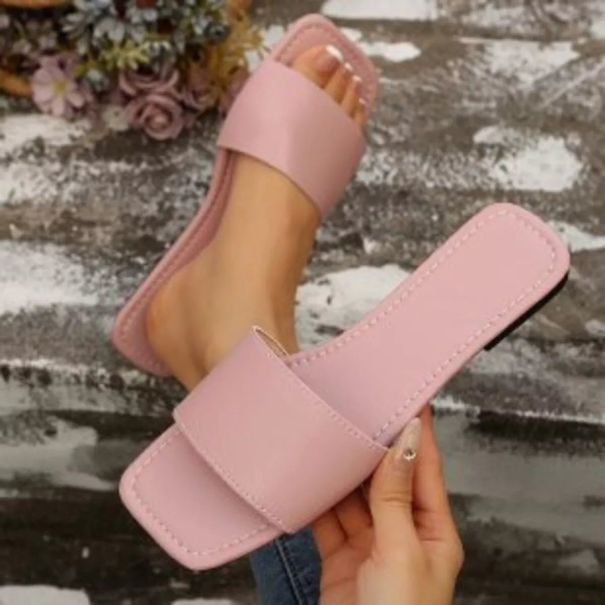 Open Toe Flats Sandals