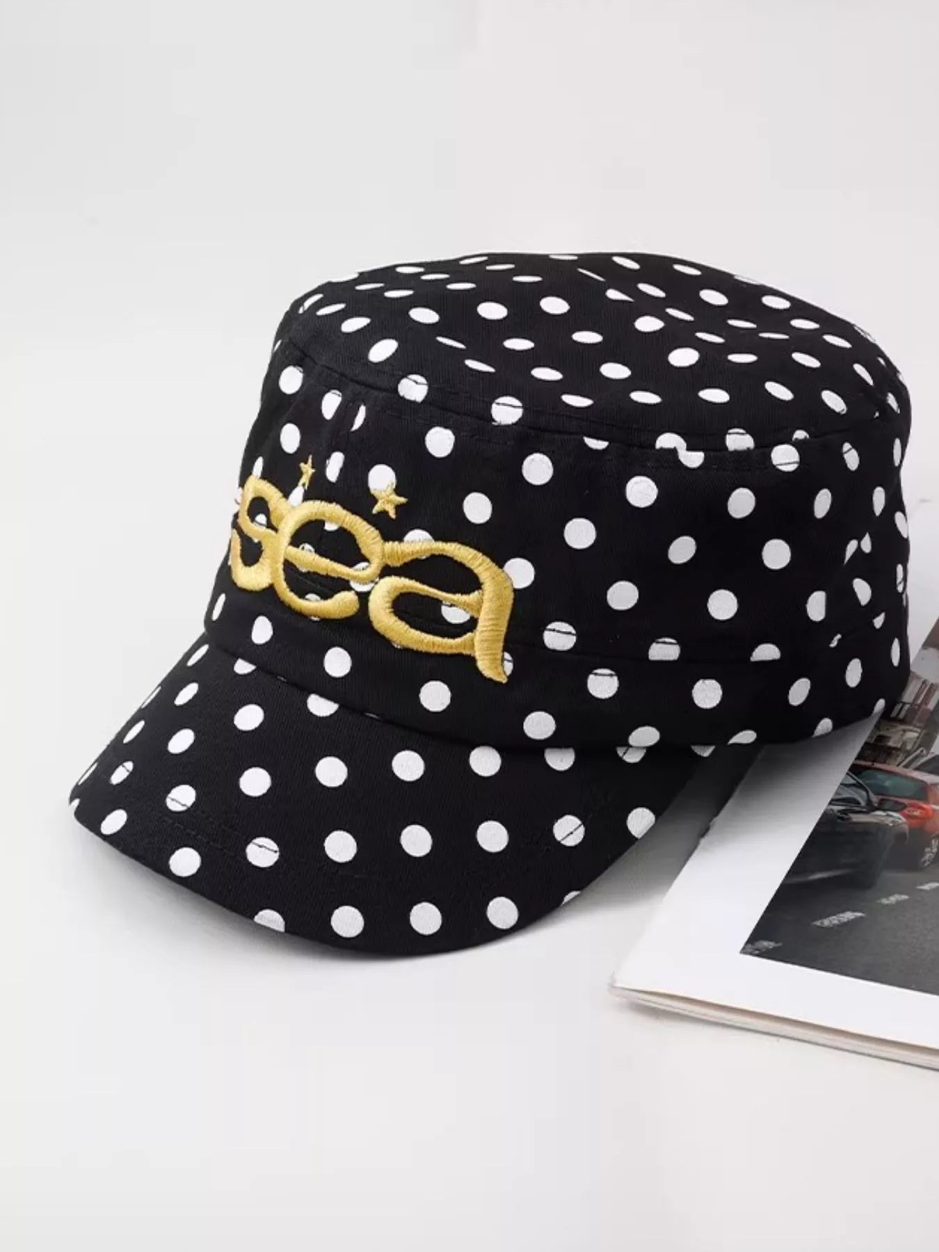 Polka Dot Embroidered Baseball Cap