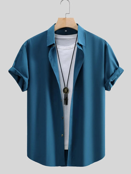 Men's Button Up Short Sleeve Shirt