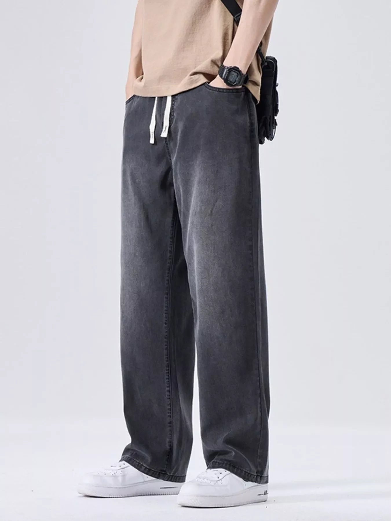 Men's Plus Size Wide Leg Jeans