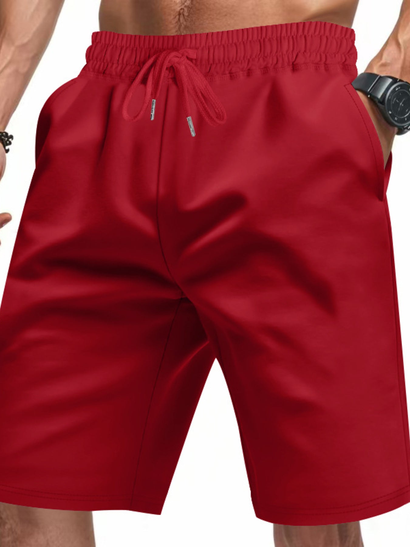 Men's Full Size Casual Drawstring Shorts Plus Size