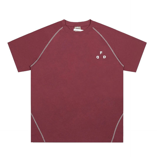 Men's Contrast Stitching Short Sleeve T-Shirt