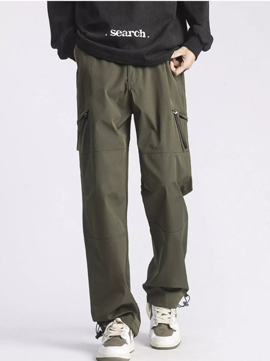 Men's Full Size Relaxed Fit Cargo Pants with Pockets Plus Size