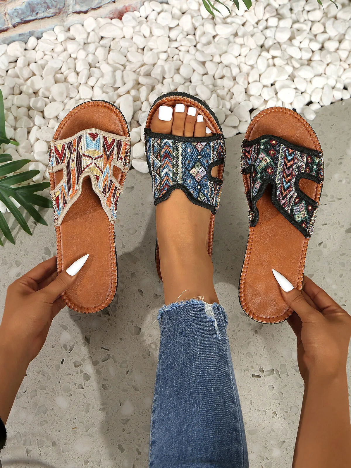 Open Toe Flats Sandals