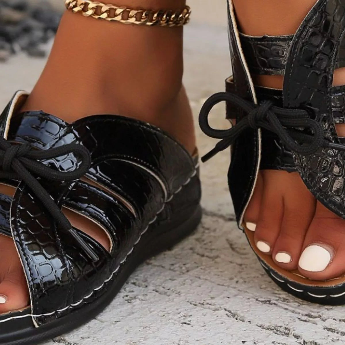 Open Toe Flats Sandals