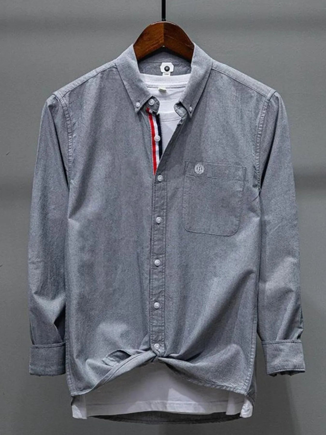 Men's Plus Size Button Up Long Sleeve Shirt
