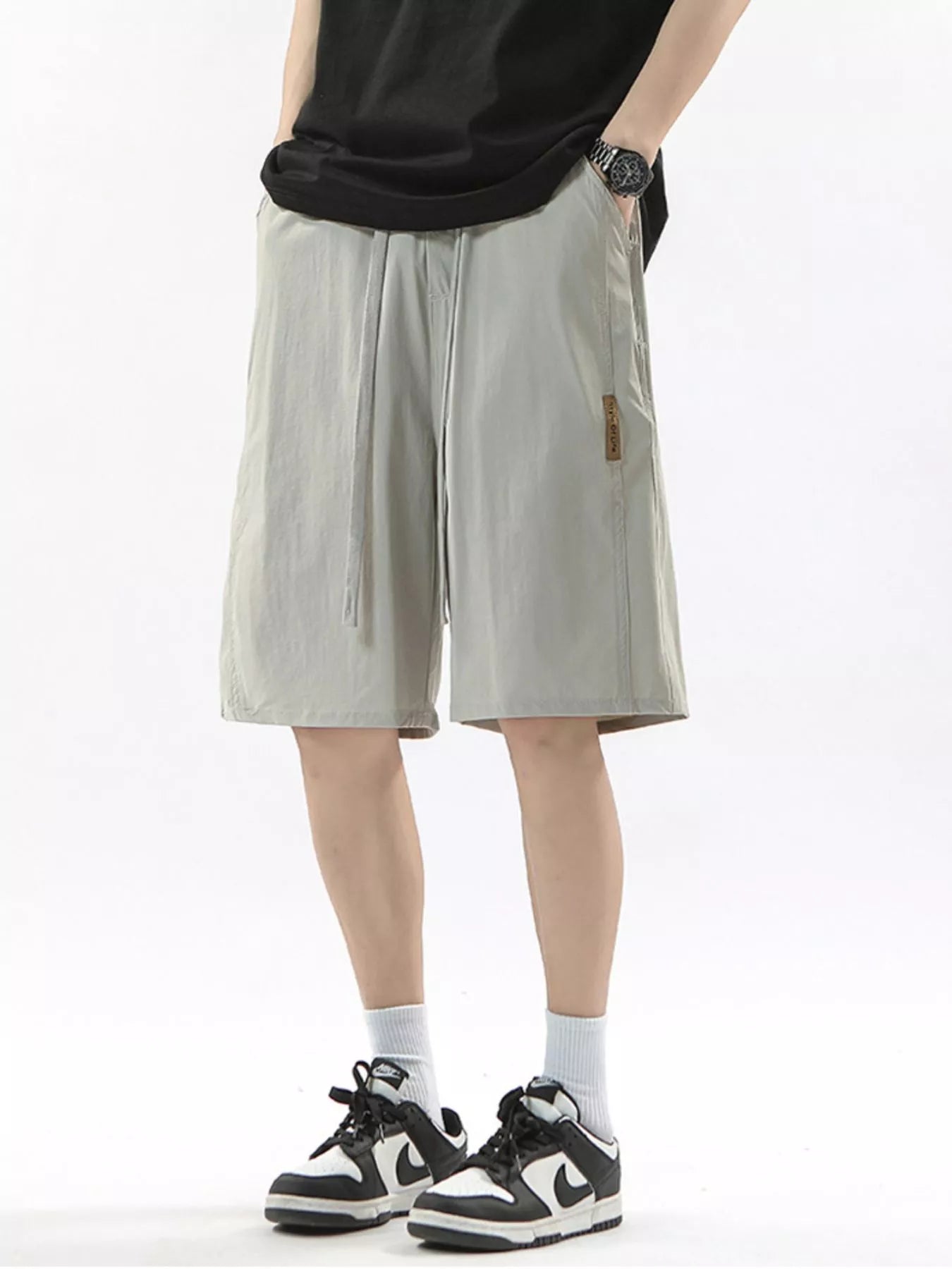 Men's Full Size Drawstring Casual Loose-Fit Pants Plus Size