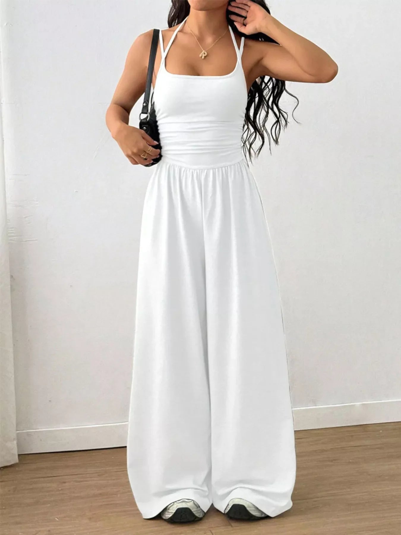 Spaghetti Strap Wide-Leg Jumpsuit