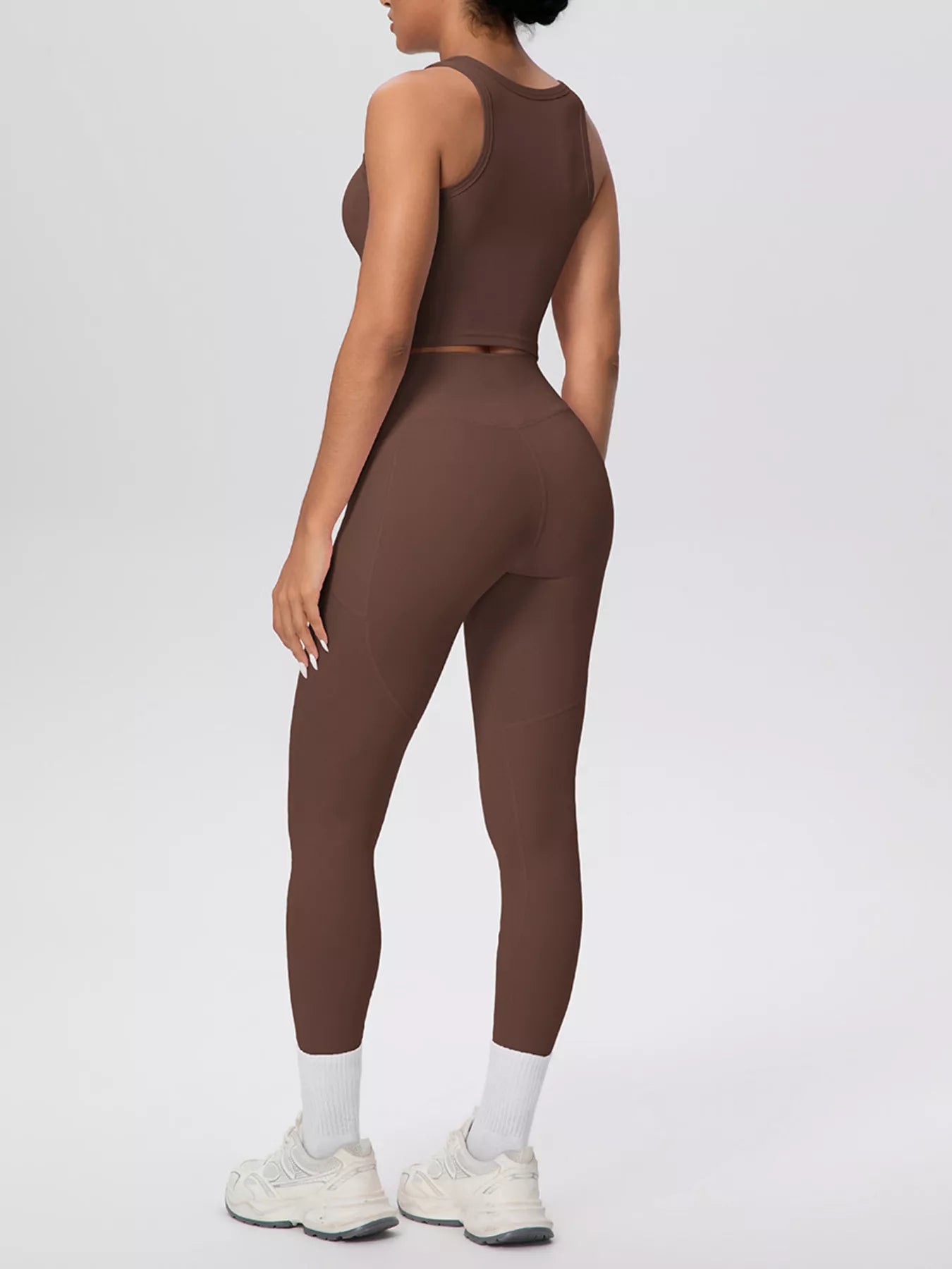 Scoop Neck Tank and High-Waisted Leggings Active Set