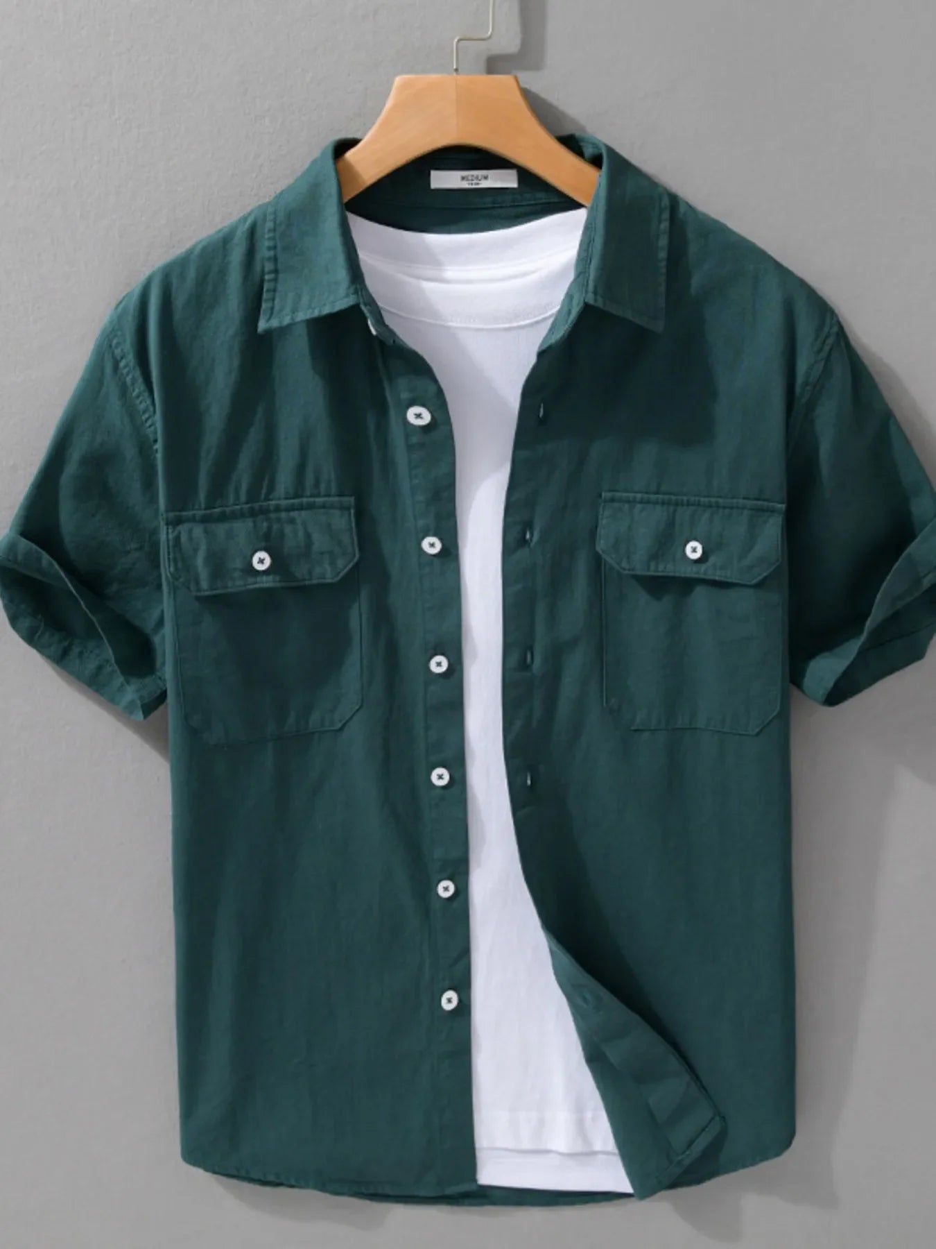 Men's Plus Size Button Up Short Sleeve Shirt