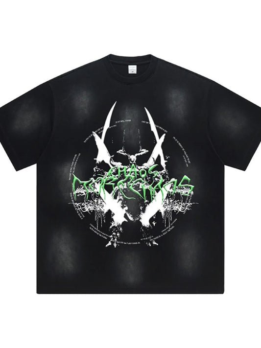Men's Graphic Round Neck Short Sleeve T-Shirt