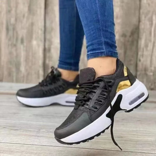 Lace Up Round Toe Sneakers