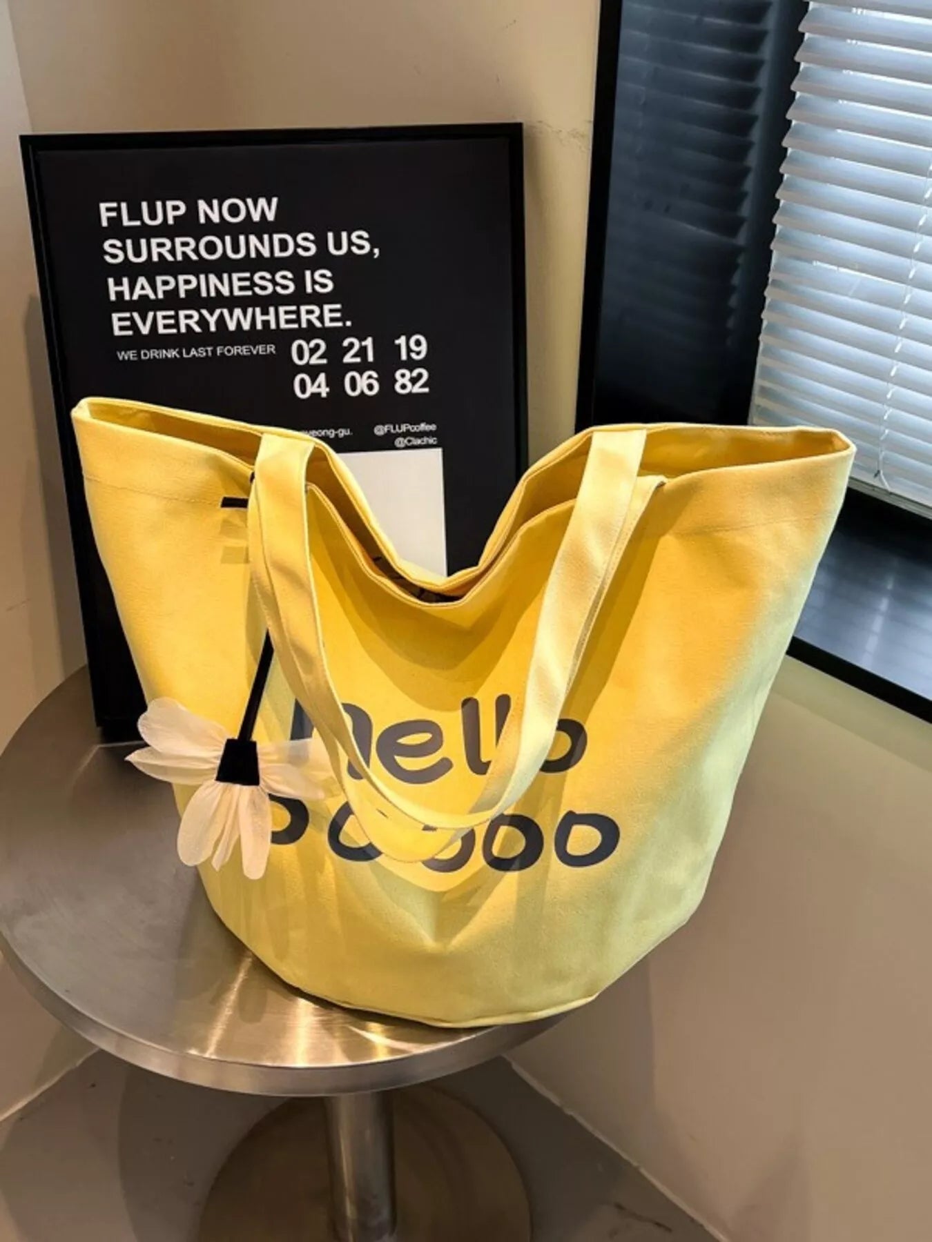 Letter Canvas Tote Bag
