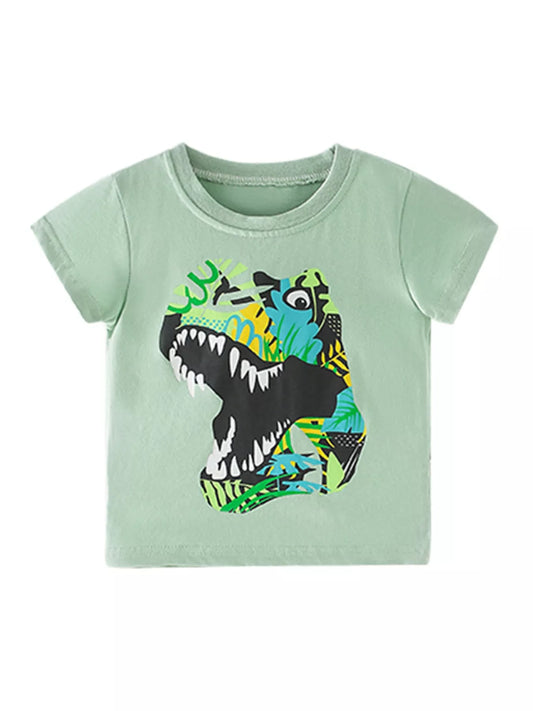 Children's Dinosaur Graphic Short Sleeve T-Shirt