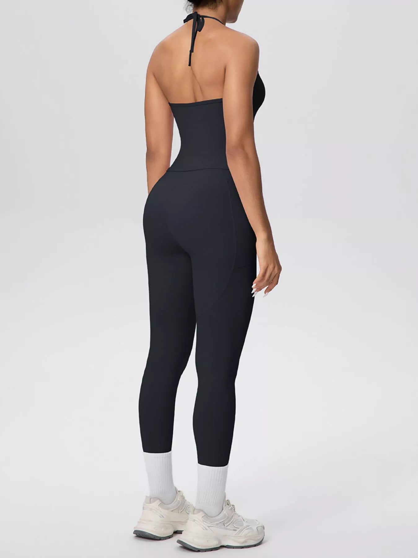 Halter Neck Cami and High-Waisted Leggings Active Set