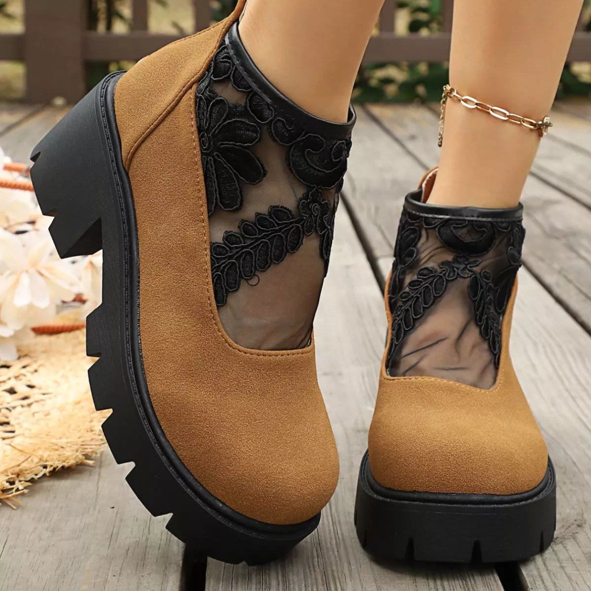 Round Toe Platform Loafers