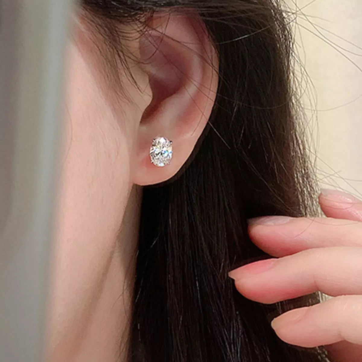 1 Carat Moissanite 925 Sterling Silver Stud Earrings