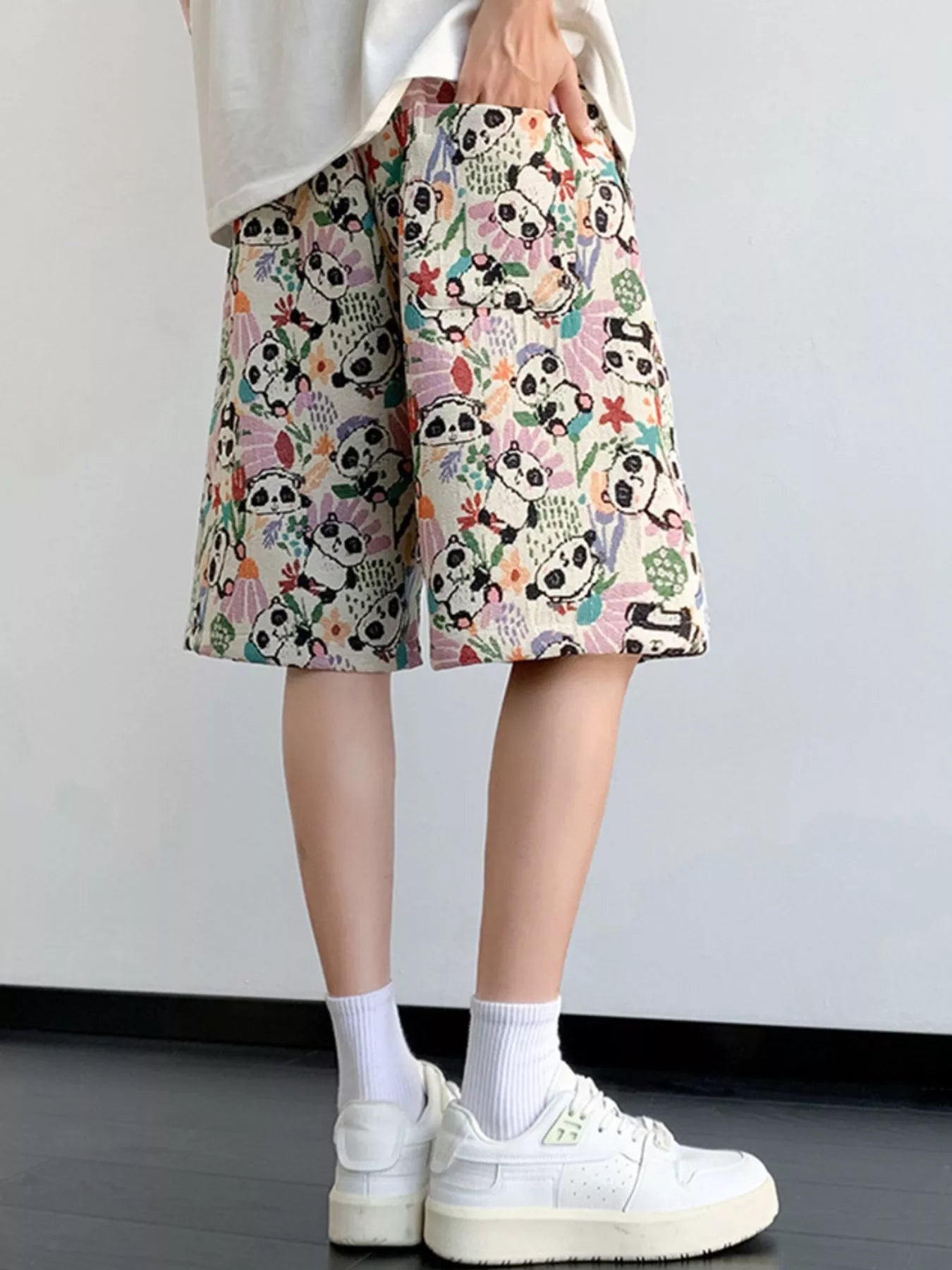 Men's Plus Size Printed Casual Drawstring Shorts