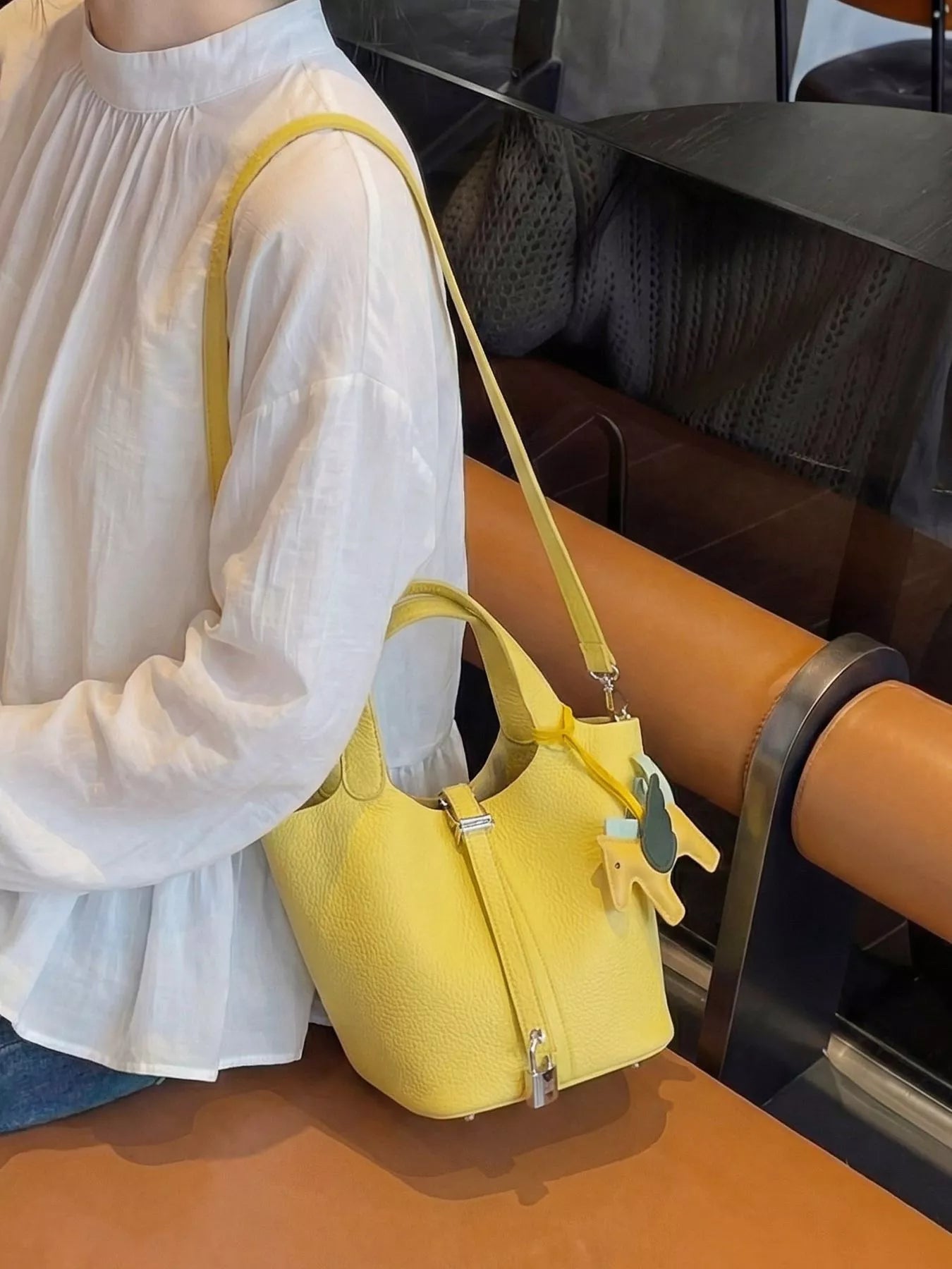 Adjustable Strap Bucket Bag