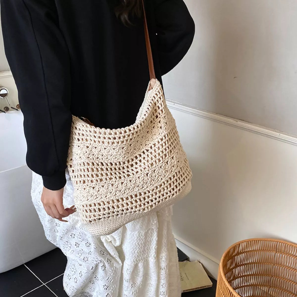 Crochet Knit Shoulder Bag