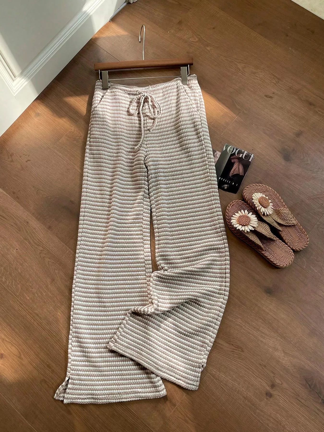 Drawstring Wide Leg Pants