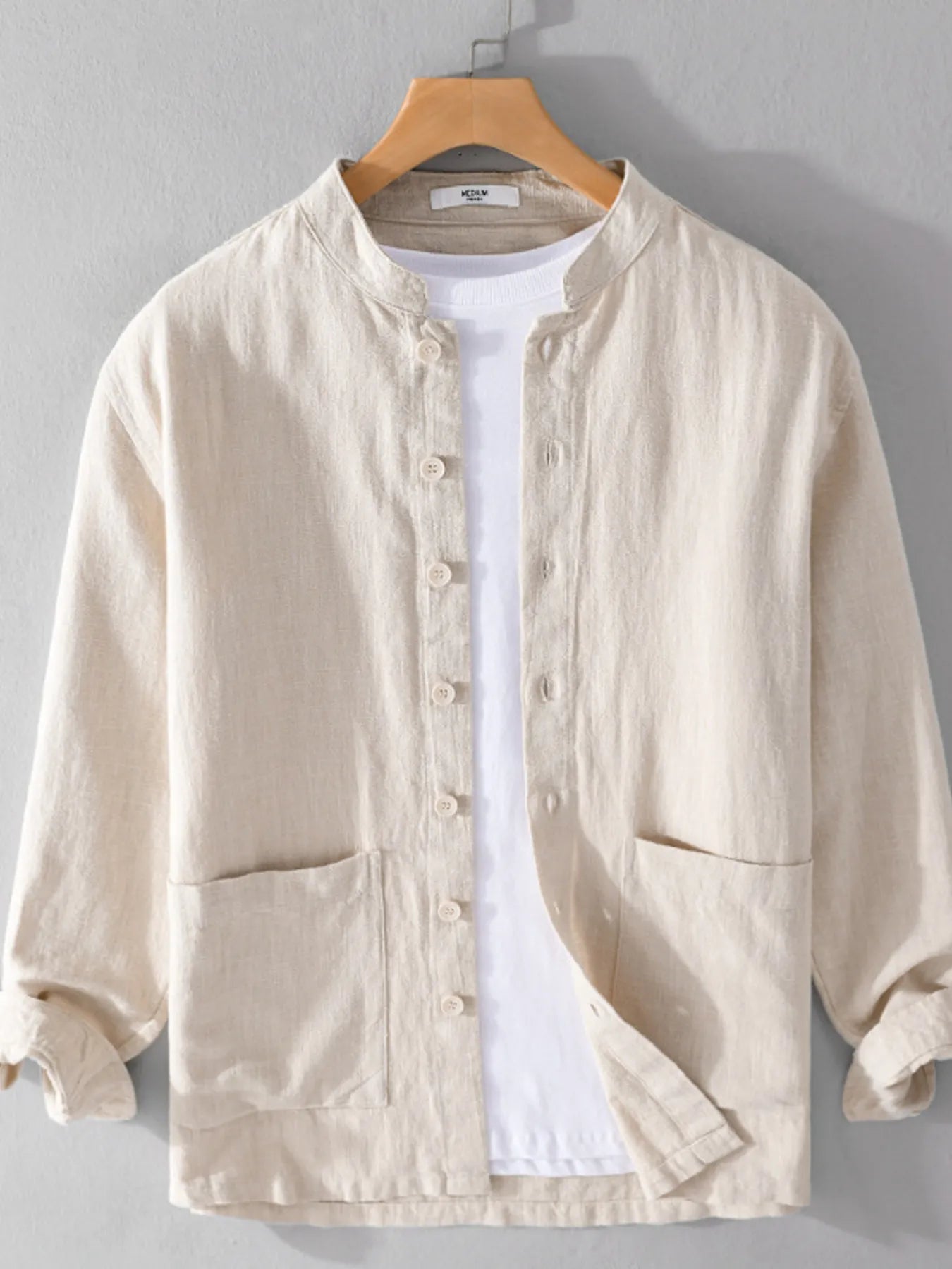 Men's Plus Size Button Up Long Sleeve Shirt