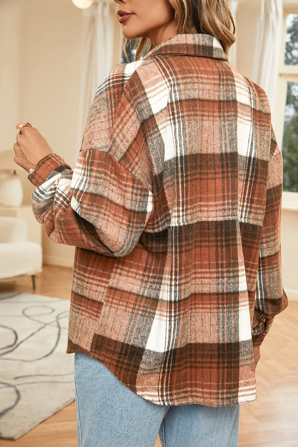Plaid Button Up Shacket