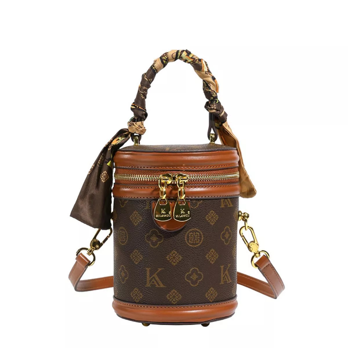 Top Handle Bucket Crossbody Bag