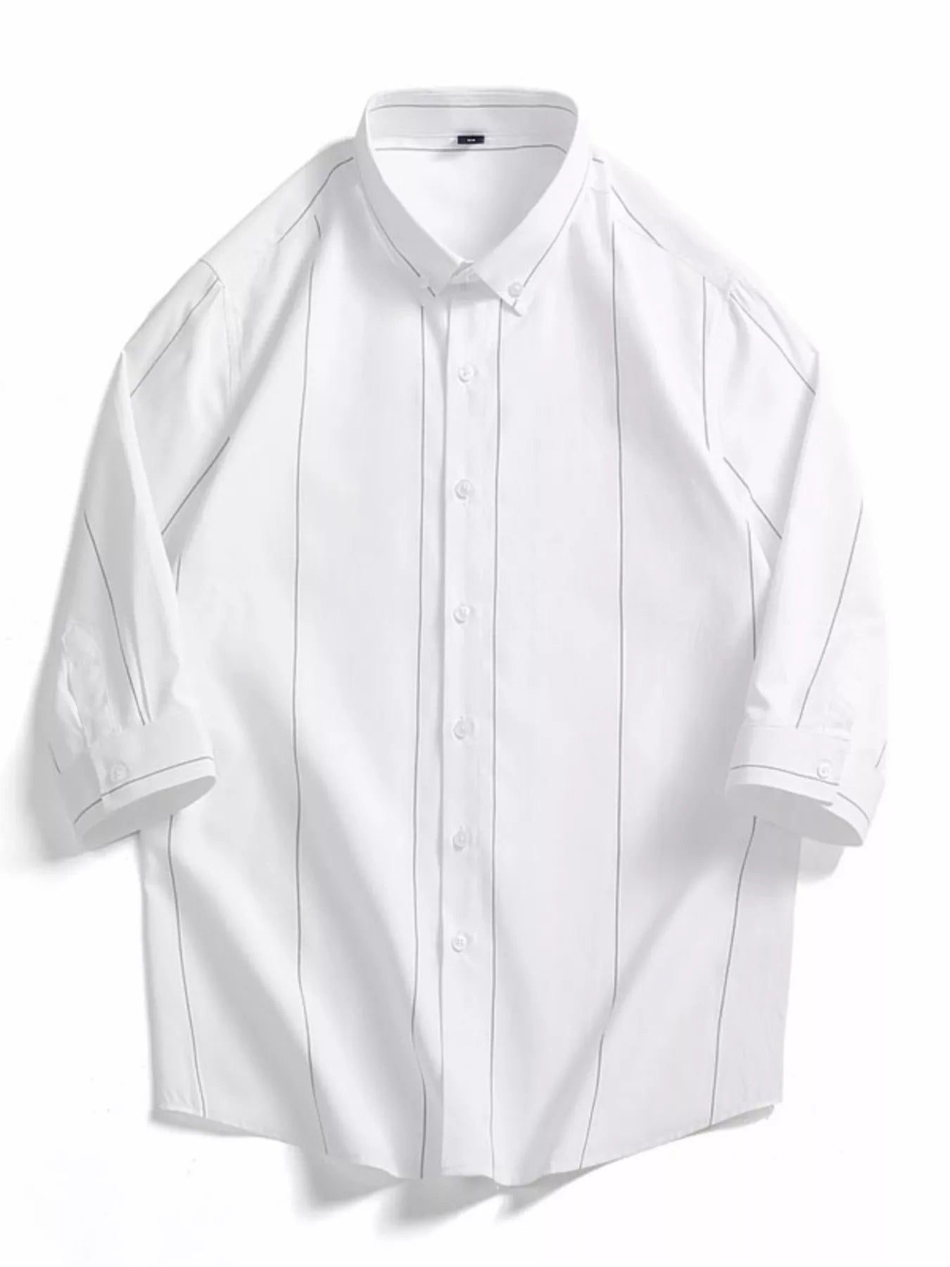 Men's Plus Size Striped Button-Down Shirt