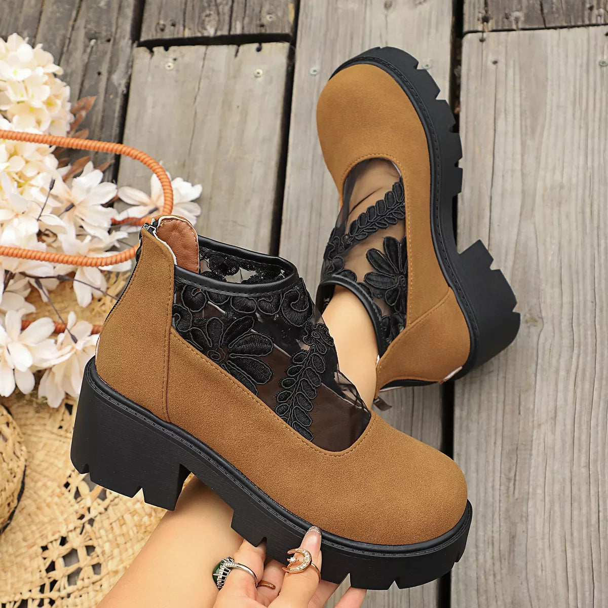 Round Toe Platform Loafers