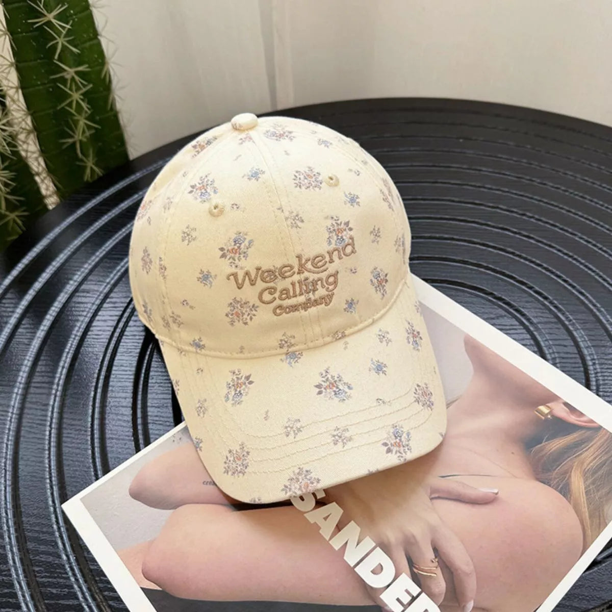 Floral Print Baseball Cap