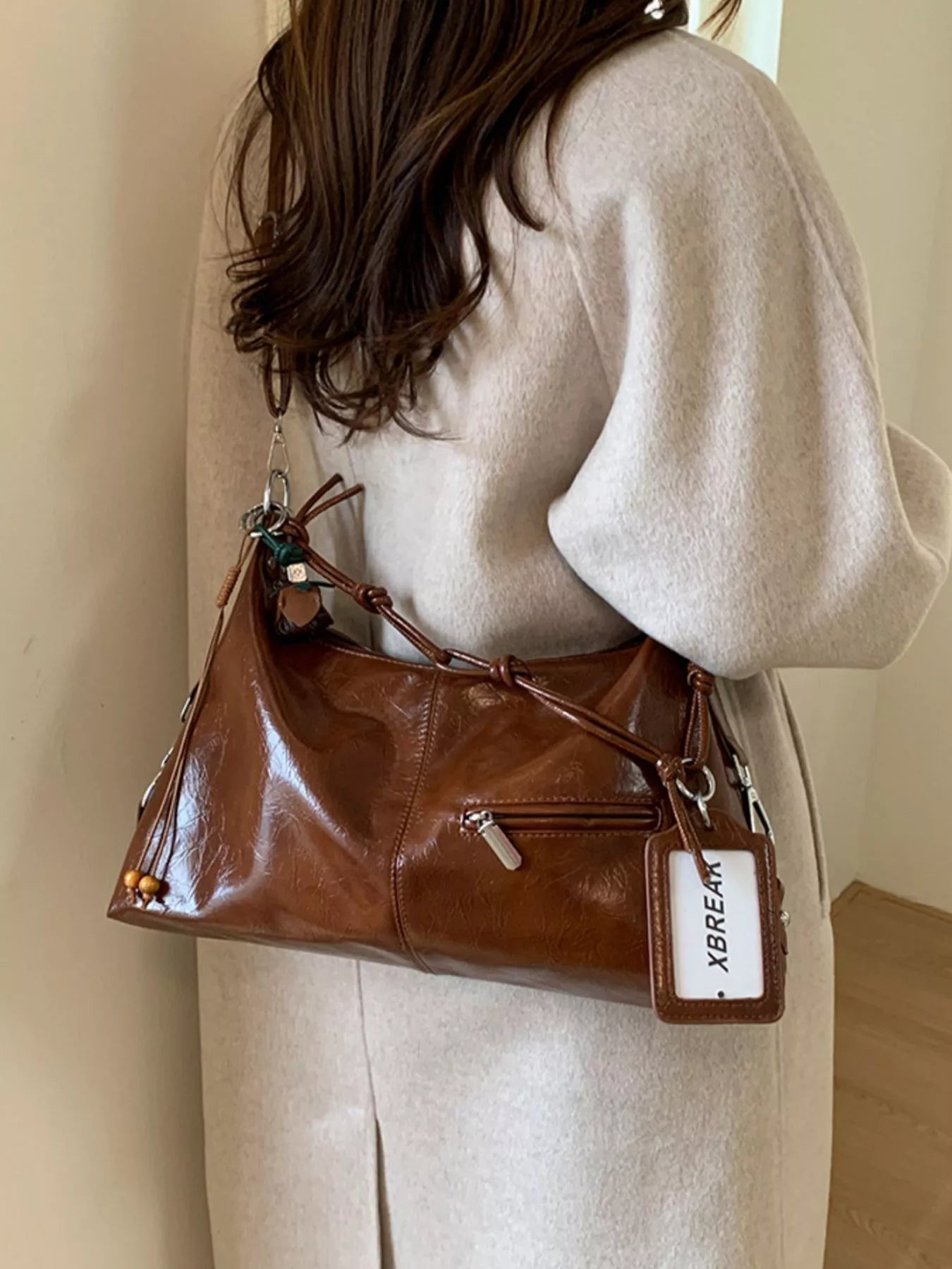 Vintage Style PU Leather Shoulder Bag