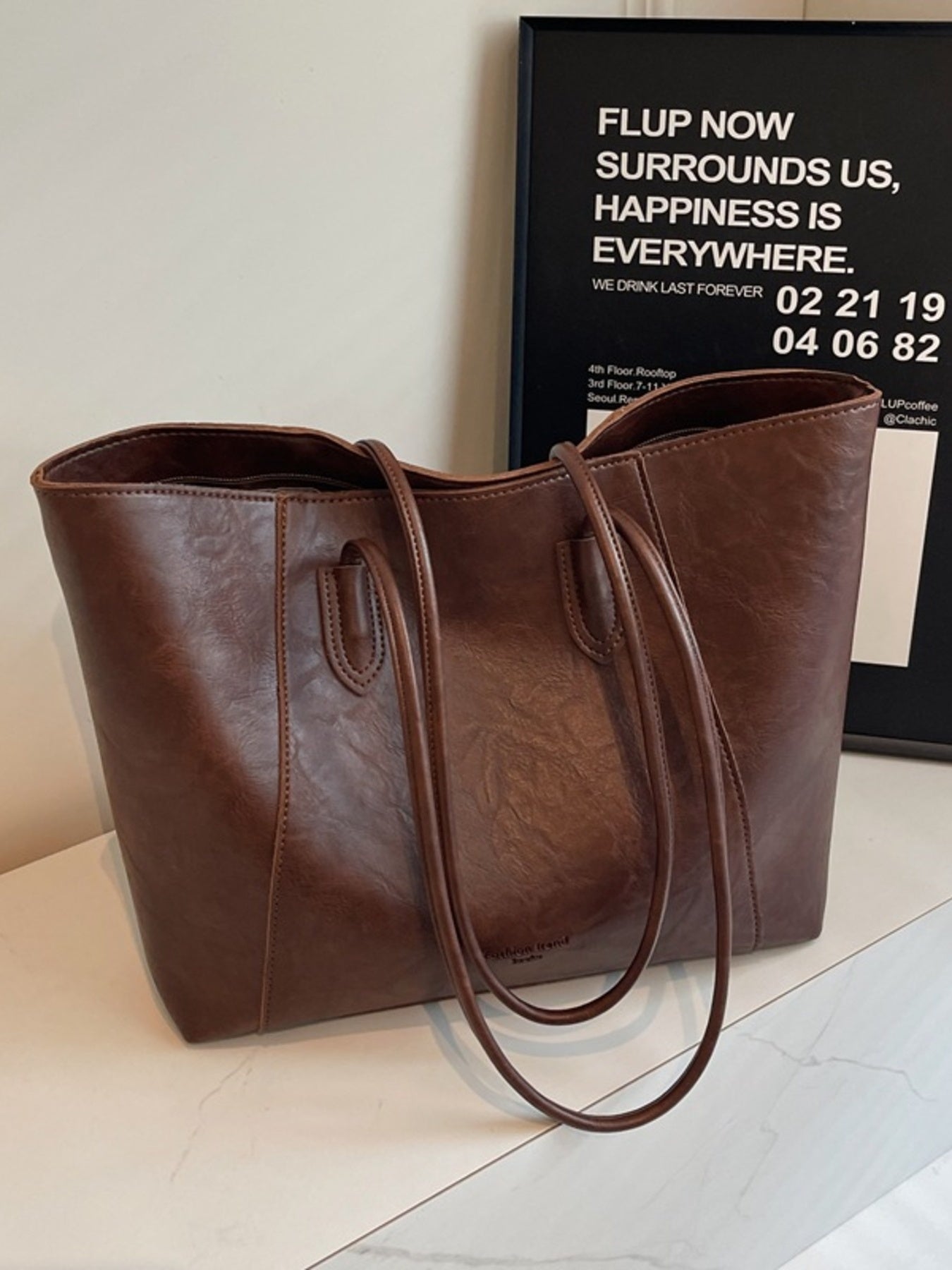 Classic Leather Tote Bag