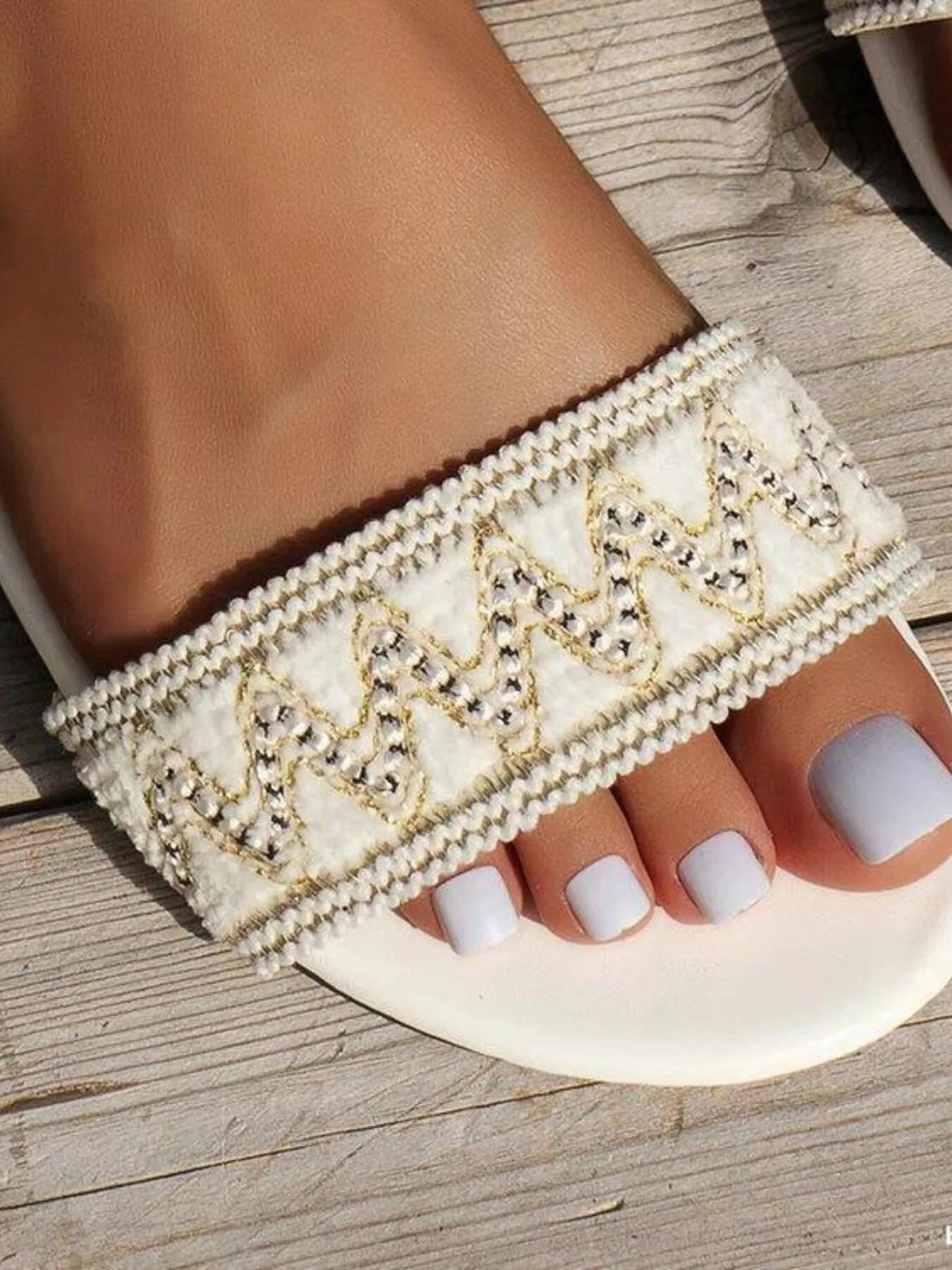 Lace-Up Ankle Strap Flat Sandals