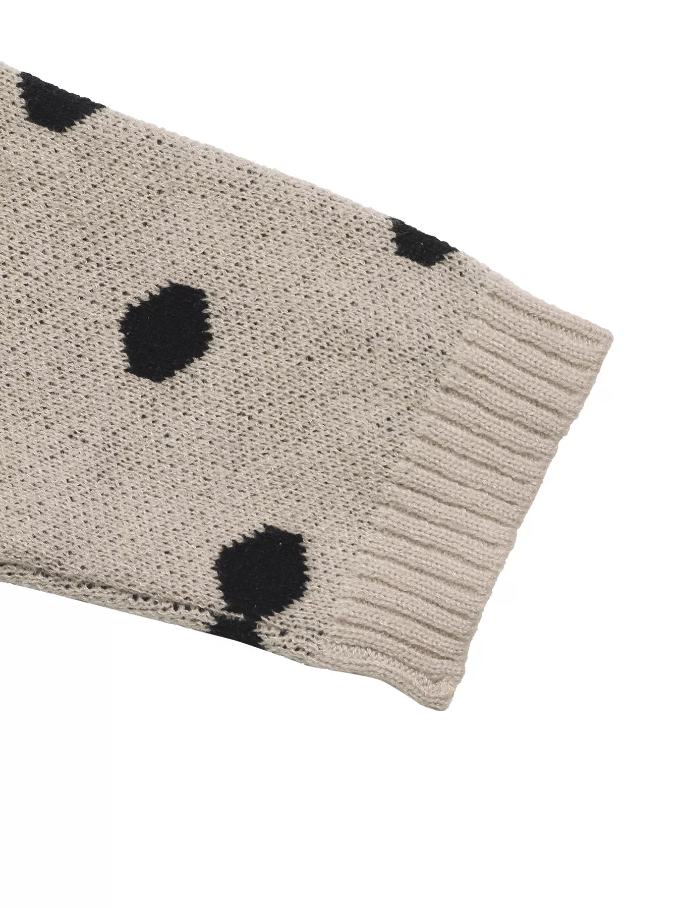 Polka Dot Dropped Shoulder Sweater
