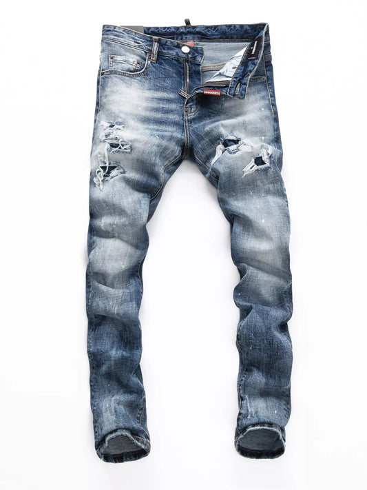 Men's Distressed Slim Fit Jeans