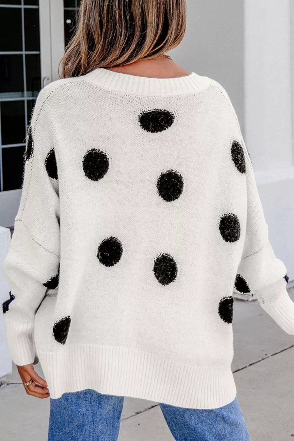 Polka Dot Button Up Cardigan