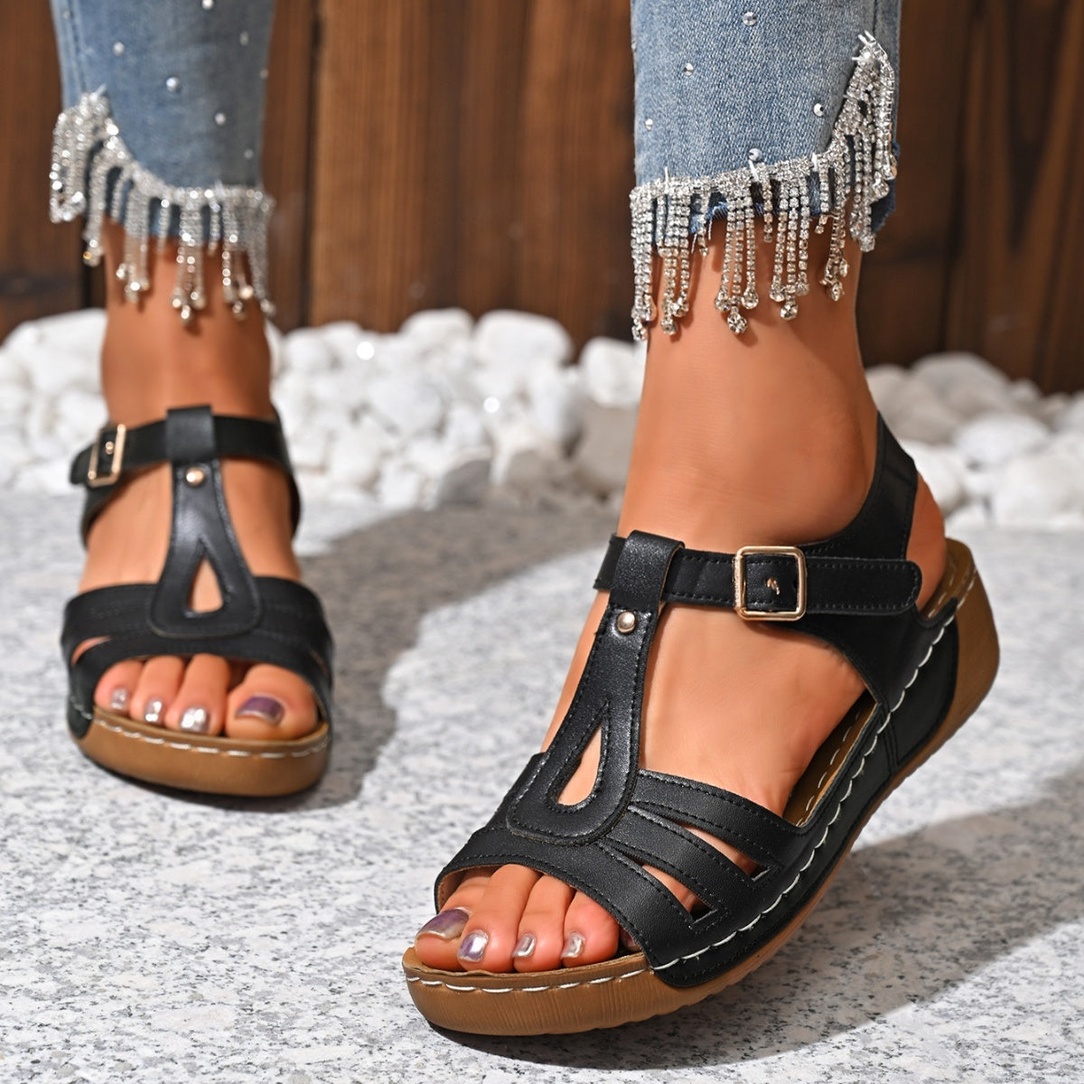 Open Toe Wedge Sandals