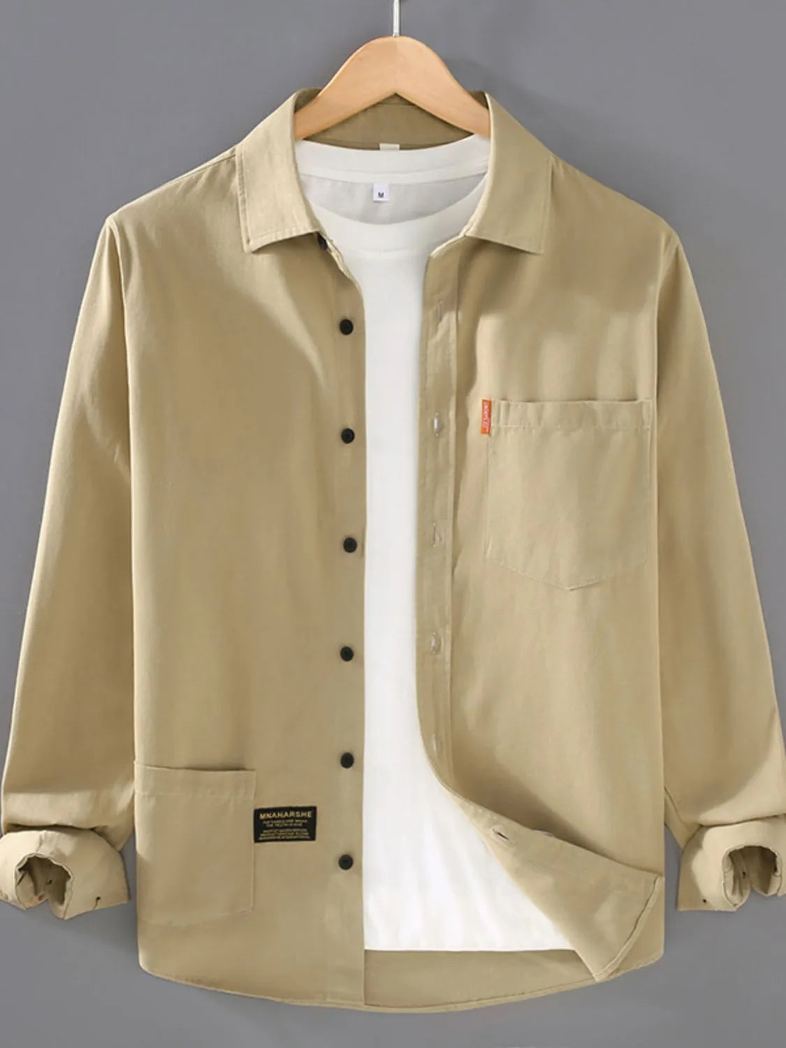 Men's Plus Size Button Up Long Sleeve Shirt