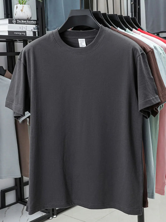 Men's Full Size Round Neck Short Sleeve T-Shirt Plus Size