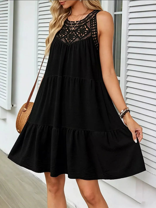 Lace Detail Sleeveless Dress