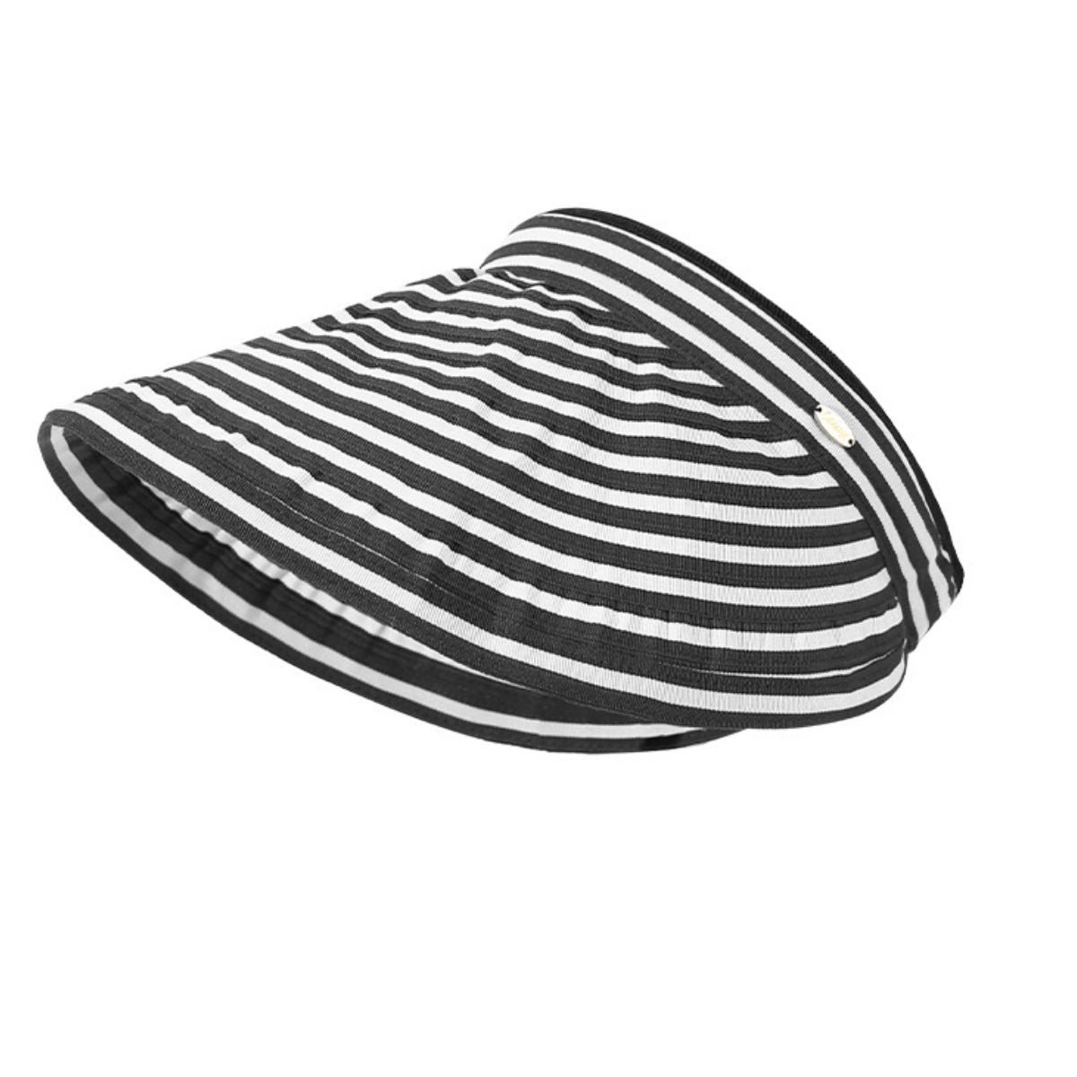 Striped Wide Brim Sun Visor Hat