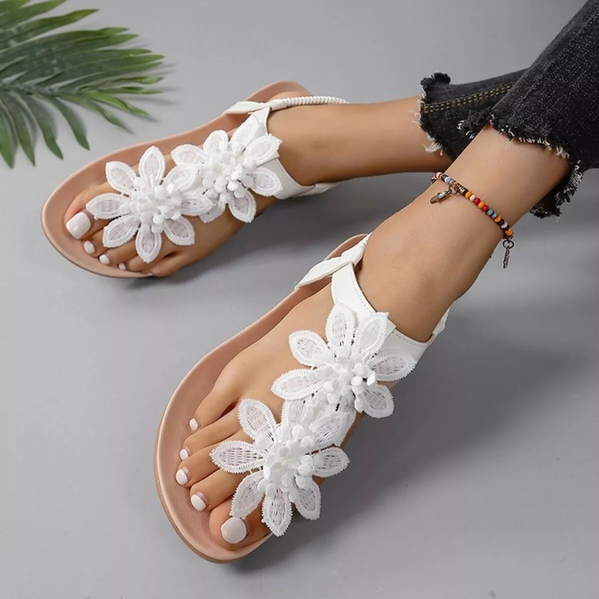 Toe Post Flats Sandals